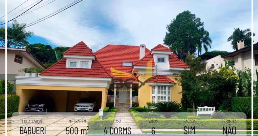 Casa com 4 dormitórios 2 suítes 6 vagas 500 m² Barueri SP