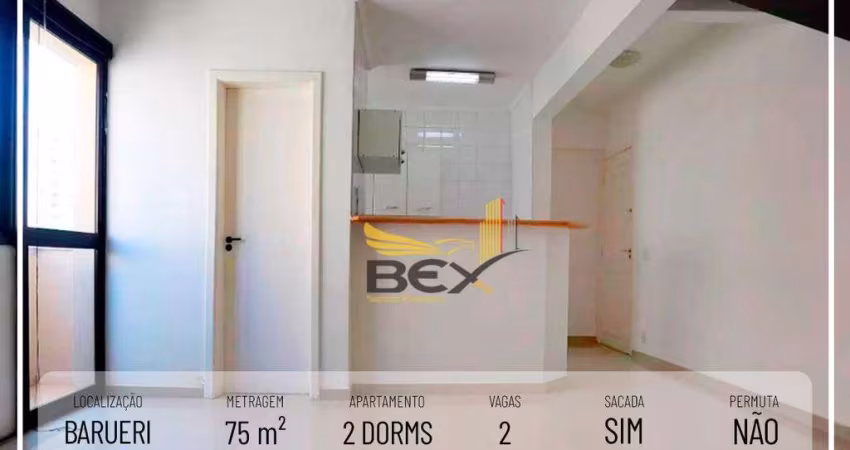 Apartamento com 2 dormitórios de 75m² com 2 vagas em Alphaville Barueri SP