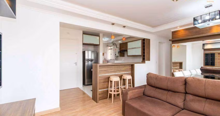 Apartamento com 3 dormitórios para alugar, 68 m² por R$ 3.534,14/mês - Lindóia - Curitiba/PR