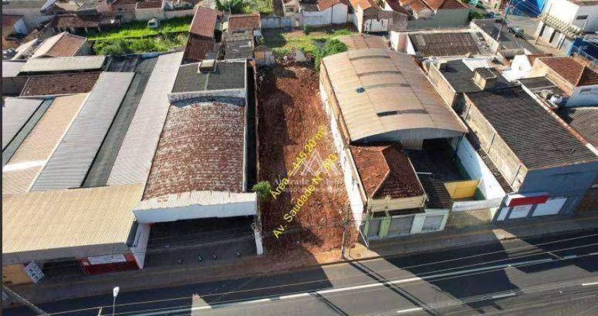 Terreno à venda, 335 m² por R$ 1.100.000,00 - Campos Elíseos - Ribeirão Preto/SP