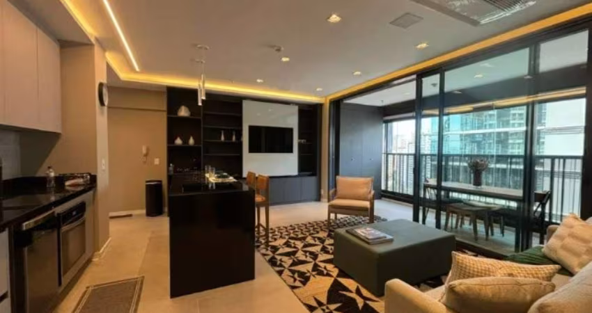 Apartamento para locação todo mobiliado no Brooklin com 1 suite