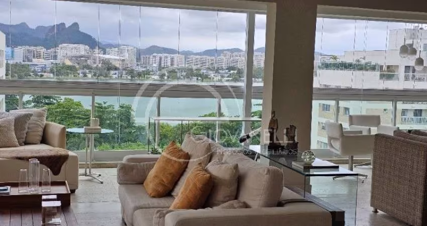 COBERTURA LINEAR  À VENDA DE ALTÍSSIMO PADRÃO! 4 SUÍTES !  BARRA DA TIJUCA - RIVIERA DA LAGOA!VISTA DESLUMBRANTE PARA LAGOA!