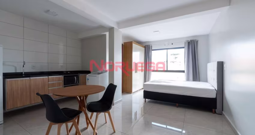 Apartamento para locação no Santa Cândida, Curitiba-PR: 1 quarto, 1 sala, 1 banheiro e 1 vaga de garagem!