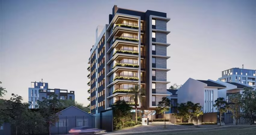 Apartamento à venda em Curitiba-PR, no bairro Portão, com 2 quartos, sala, banheiro, vaga de garagem e 66,02 m² de área.