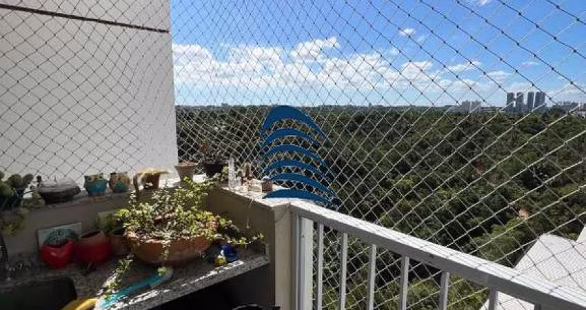 CONDOMÍNIO VISTA PATAMARES   Apartamento com 67m2, 2/4 com suíte, varanda, ar-condicionado nos quartos, intermediário , 1 vaga de garagem coberta