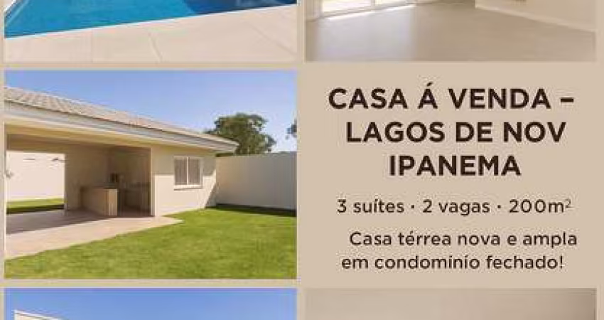 Casa em Condomínio para Venda em Porto Alegre, Hípica, 3 dormitórios, 3 suítes, 4 banheiros, 3 vagas