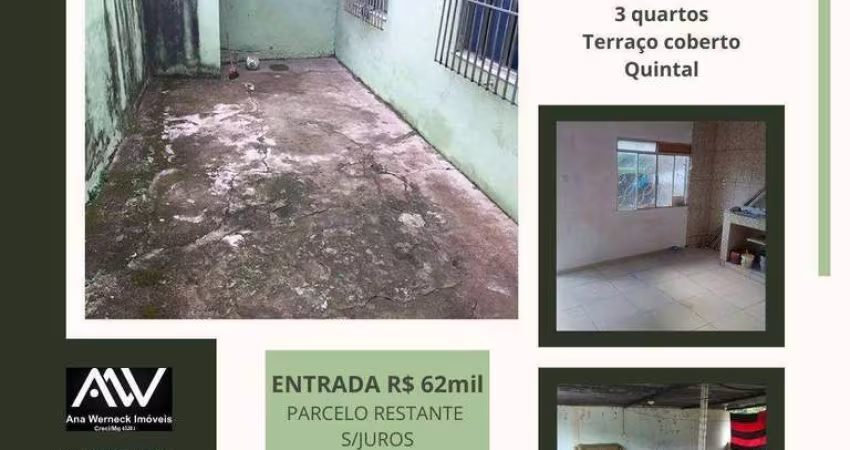 Casa com 3 dormitórios à venda, 120 m² por R$ 62mil de entrada - Lourdes - Juiz de Fora/MG