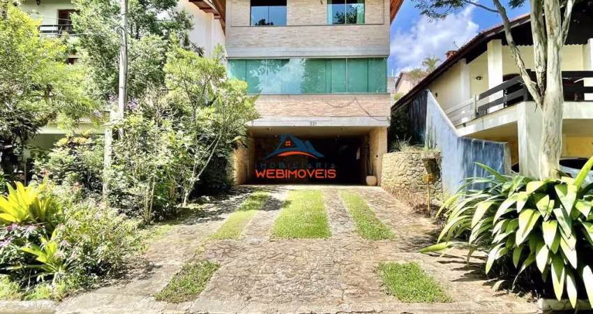 Casa de alto padrão para locação em condomínio na Chácara Ondas Verdes, Cotia-SP: 4 quartos, 2 suítes, 3 salas, 3 banheiros, 4 vagas de garagem, 350m².