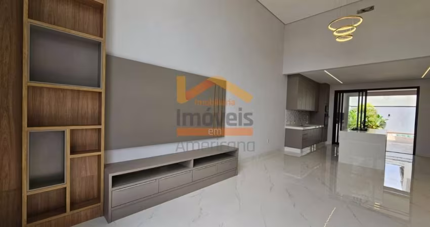 Casa de alto padrão no Condomínio Jardim Recanto das Águas em Nova Odessa-SP: 3 suítes, 2 salas, 4 banheiros, 4 vagas, 180m²