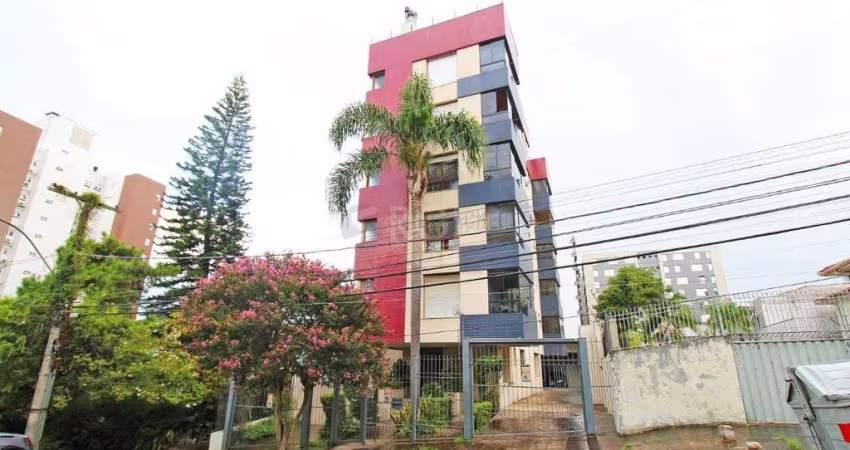 Apartamento de dois dormitórios e uma vaga de garagem na Rua Marcelo Gama, bairro Auxiliadora em Porto Alegre.