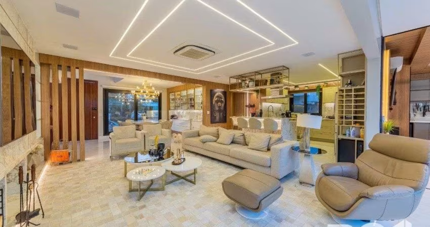 Espetacular residência MOBILIADA E DECORADA de ALTO LUXO - elementos de altíssima qualidade tanto nas pedras quanto na marcenaria no BuenaVista Condomínio Parque em Viamão.