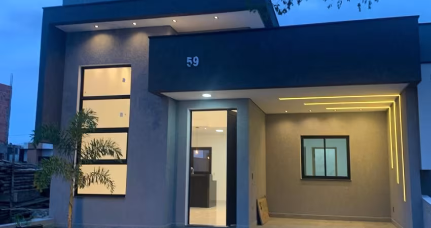 Casa nova térrea 3 dormitórios (1 suíte), Condomínio Terras de São Francisco