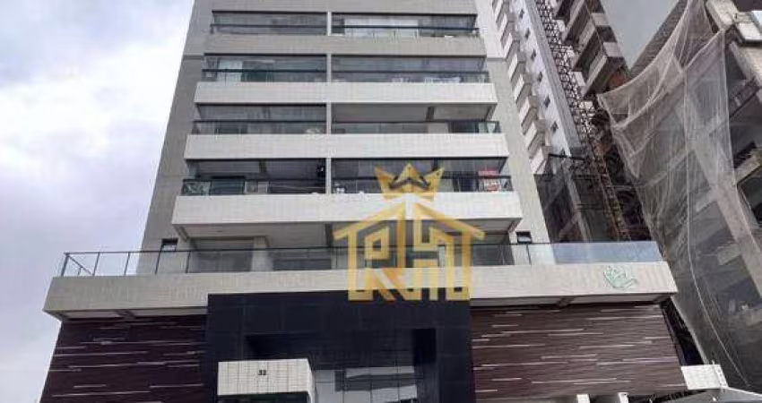 Apartamento 1 dormitório - sacada vista mar parcial - Lazer - 1 vaga - Maracanã