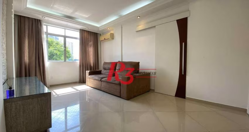 Apartamento com 2 dormitórios à venda, 95 m² por R$ 715.000,00 - Boqueirão - Santos/SP