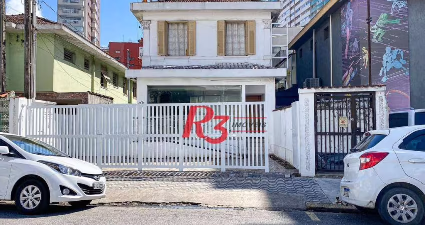 Casa com 2 dormitórios para alugar, 270 m² por R$ 12.000,00/mês - Boqueirão - Santos/SP