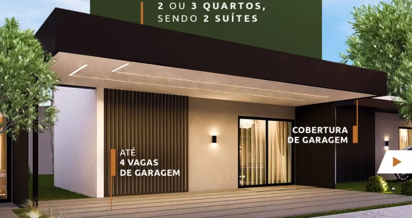 Casas com 2 suites em condomínio fechado.