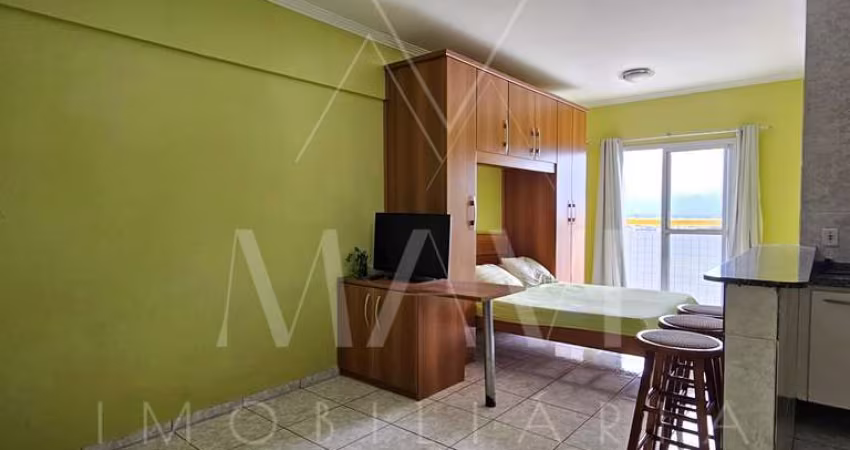 Apartamento 1 dormitório mobiliado em Tupi, Praia Grande/SP