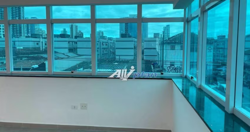 Sala para alugar, 143 m² por R$ 5.500,00/mês - Aparecida - Santos/SP