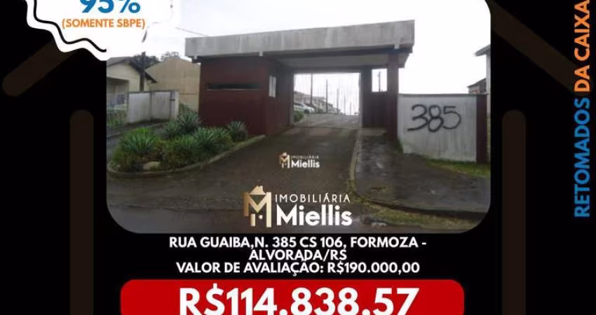 Imóvel Retomado CAIXA no bairro FORMOZA em Alvorada - OPORTUNIDADE ÚNICA!