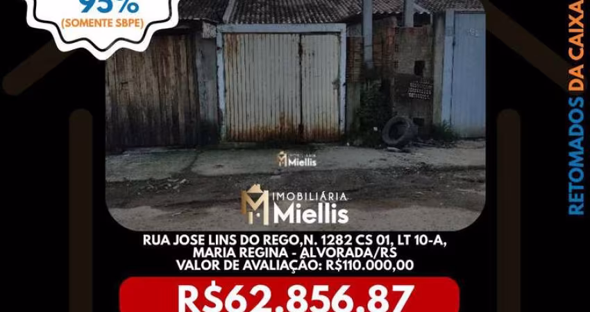 Imóvel Retomado CAIXA no bairro MARIA REGINA em Alvorada - OPORTUNIDADE ÚNICA!