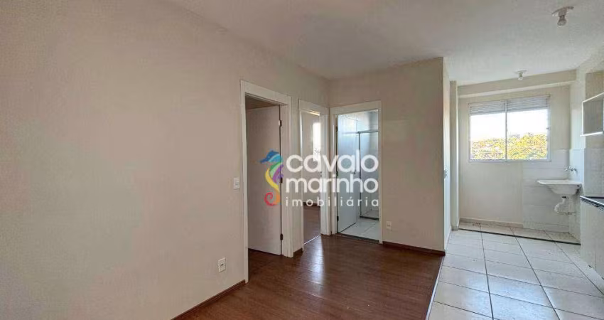 Apartamento com 2 dormitórios para alugar, 43 m² por R$ 1.475,11/mês - Bonfim Paulista - Jardim Emília - Ribeirão Preto/SP