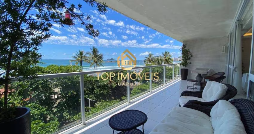 Apartamento Frente para o Mar no Guarujá com 3 suítes Praia de Pitangueiras