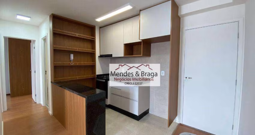 Apartamento com 2 dormitórios para alugar, 47 m² por R$ 2.937,54/mês - Vila Augusta - Guarulhos/SP