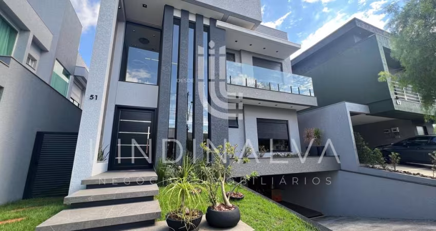 Sobrado recém construído e mobiliado com 4 suítes, área gourmet e piscina aquecida no Terras Alpha 1