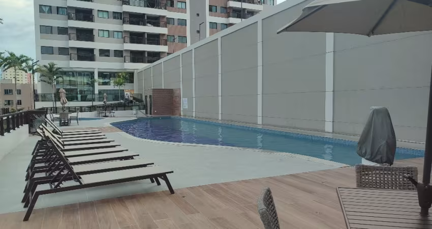 Apartamento novo e projetado com dois quartos e lazer completo.
