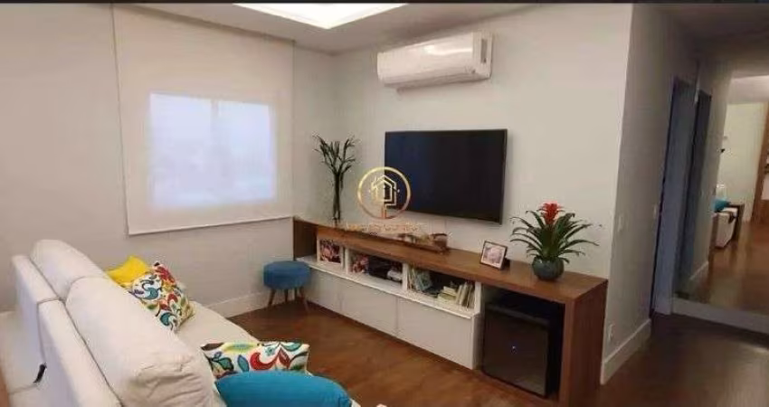 Apartamento á venda 82 m², 2 dormitórios sendo 1 suíte, 2 vagas de garagem no ba