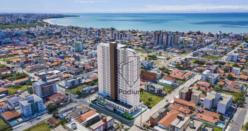 Apartamento com  varanda / sacada e vista mar para o mar da praia do Bessa - AP1838