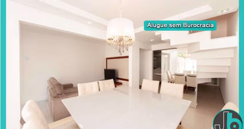 Sobrado Alugar em Condomínio 132.5 m² Rebouças mobiliado com 3 dormitórios, sendo 01 suíte com closet e 02 vagas de garagem