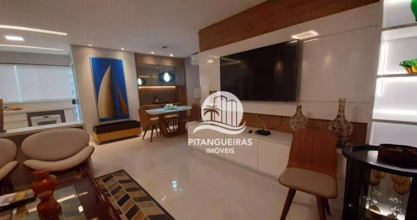 Flat com 3 dormitórios à venda, 120 m² - Pitangueiras - Guarujá/SP