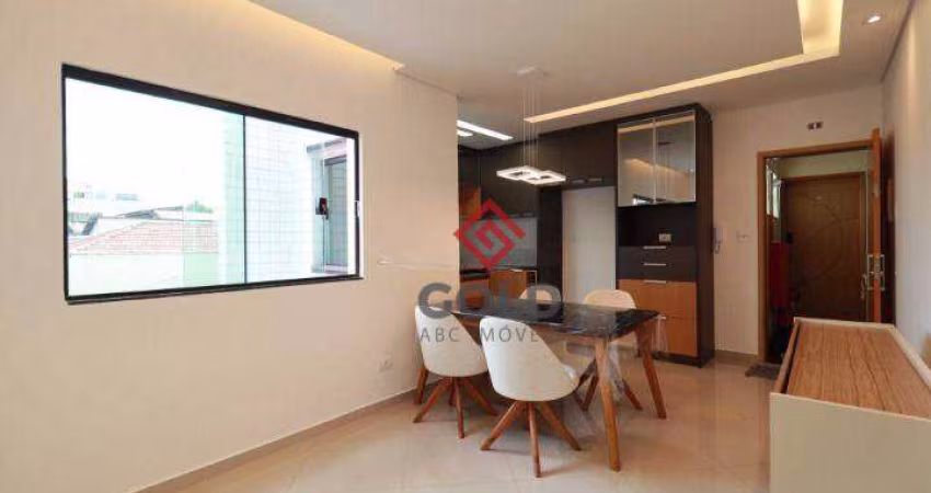 Cobertura com 2 dormitórios, 110 m² - venda por R$ 750.000,00 ou aluguel por R$ 3.680,00/mês - Vila Curuçá - Santo André/SP