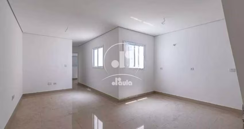 Cobertura a venda com 104m², 2 dormitórios, 1 suíte, 3 banheiros, 1 vaga, na Vila Humaitá, Santo André/SP.