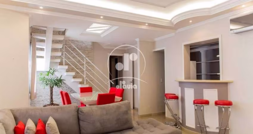 Espaçosa cobertura de luxo na Vila Guiomar, Santo André-SP: 4 quartos, 3 suítes, 2 salas, 4 banheiros, 4 vagas de garagem e 300m² de área.