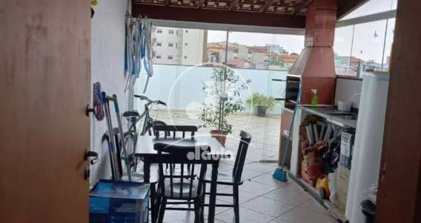 Cobertura à venda em Santo André-SP, Vila Camilópolis: 2 quartos, 1 suíte, 2 salas, 2 banheiros, 2 vagas, 100m².
