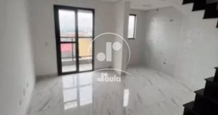 Cobertura com elevador e 88 m² sendo 44+44 sem condomínio na Cidade São Jorge Santo Andre