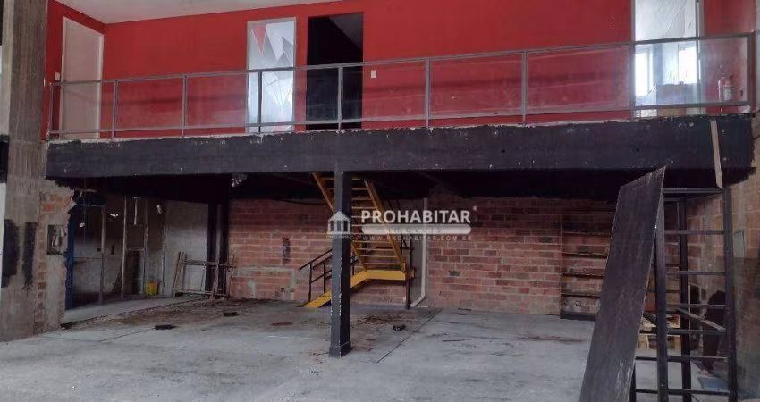 Alugo excelente salão comercial  de 280m²  piso térreo mais 75 m² de mezanino