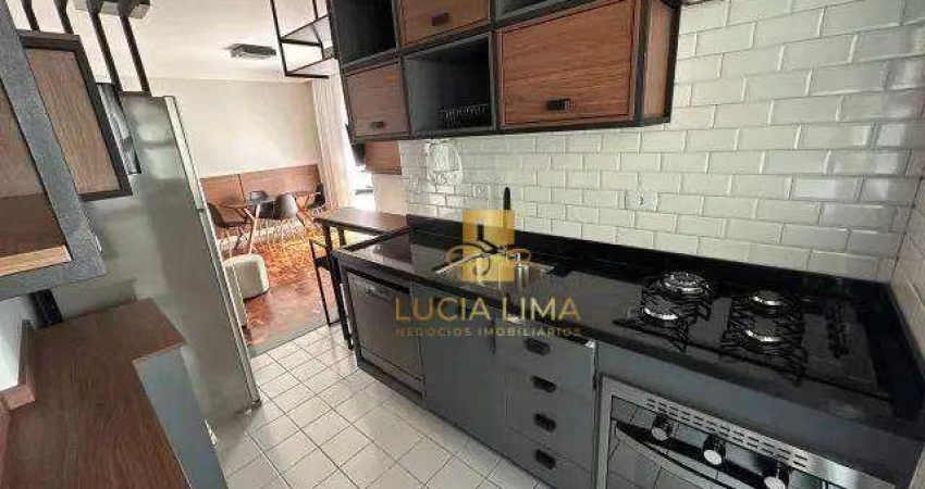 Apartamento INCRÍVEL para ALUGAR todo MOBILIADO, com 2 dormitórios, 51 m² por R$ 3.700/mês - Jardim Aquarius - São José dos Campos/SP
