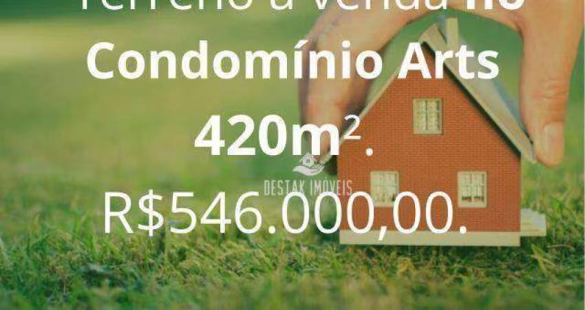 Terreno à venda no Condomínio Arts - Uberlândia/MG