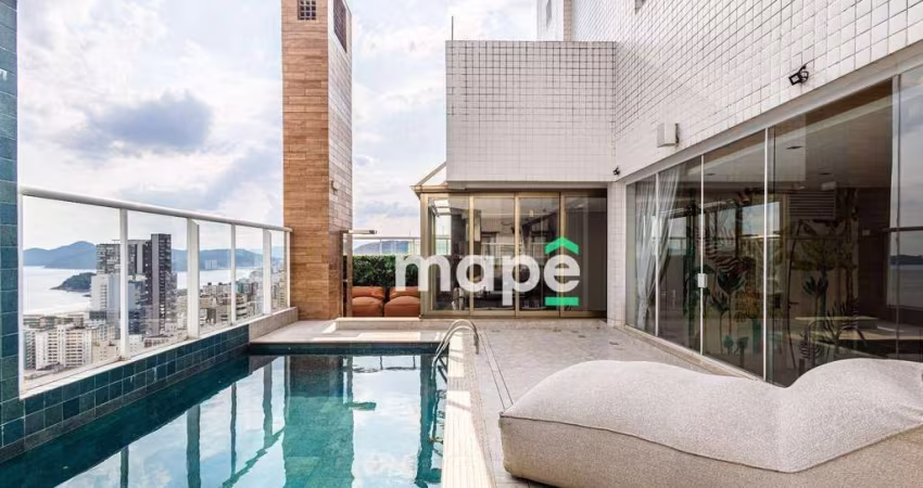 Cobertura com 3 dormitórios à venda, 382 m² por R$ 8.590.000,00 - Gonzaga - Santos/SP