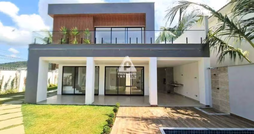 Casa Duplex em condomínio - com 4 suítes, piscina, quintal, varanda goumert - Vargem Pequena