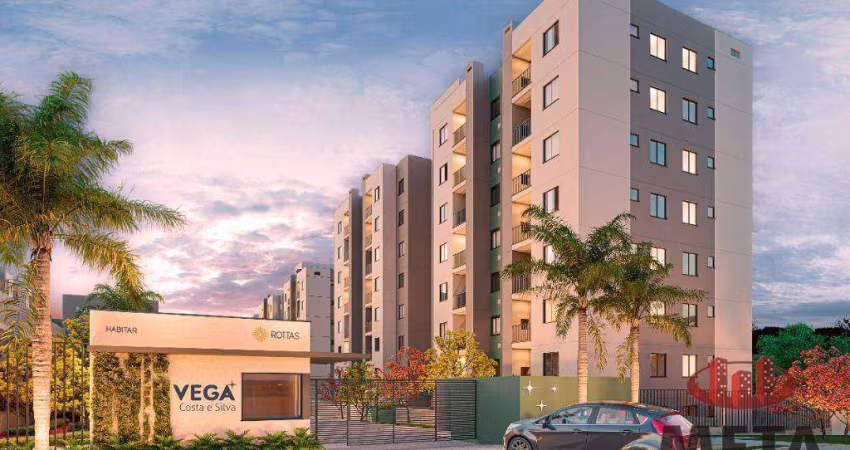 Apartamento com 2 dormitórios à venda, 46 m² por R$ 403.000 - Costa e Silva - Joinville/SC