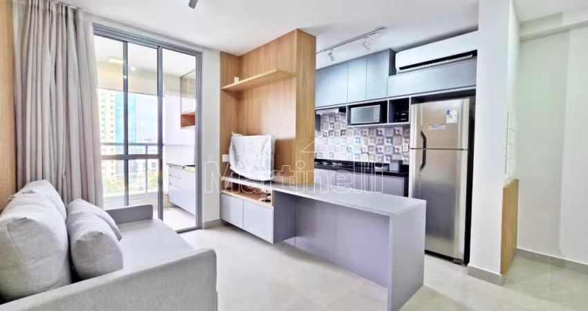 Apartamento mobiliado de 51m² de área útil para locação, próximo ao Ribeirão Shopping - Bairro Alto da Boa Vista, Ribeirão Preto/SP.