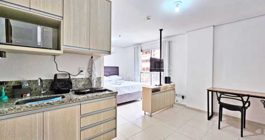Kitnet mobiliada de 26m² de área útil para locação no Edifício Monte Santo, próximo ao Ribeirão Shopping - Bairro Jardim Nova Aliança, Ribeirão Preto/SP.