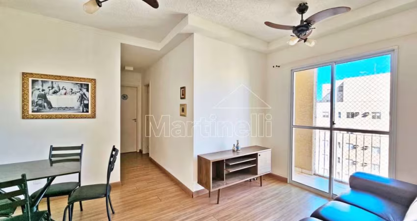 Apartamento semi mobiliado de 56m² de área útil para locação, próximo a Avenida Professor João Fiúsa - Bairro Jardim República, Ribeirão Preto/SP.