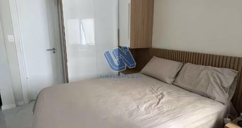 Apartamento quarto e sala decorado 52m2 no Caminho das Árvores