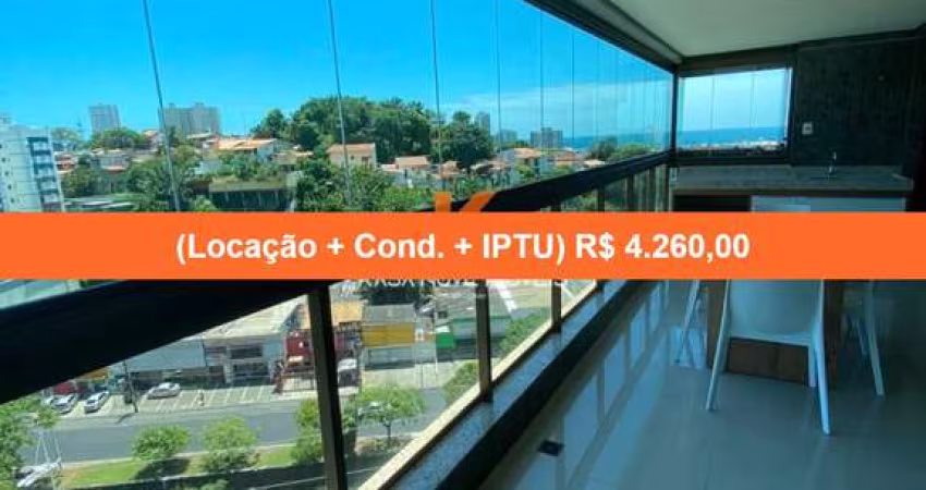 Quarto e Sala - 62,50 m² - Mobiliado - Varanda - Nascente - Área de Serviço - 1 Vaga de Garagem