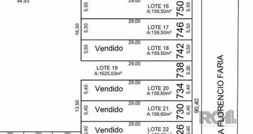 Terreno para Venda - 159.5m², 0 dormitórios, Belém Novo
